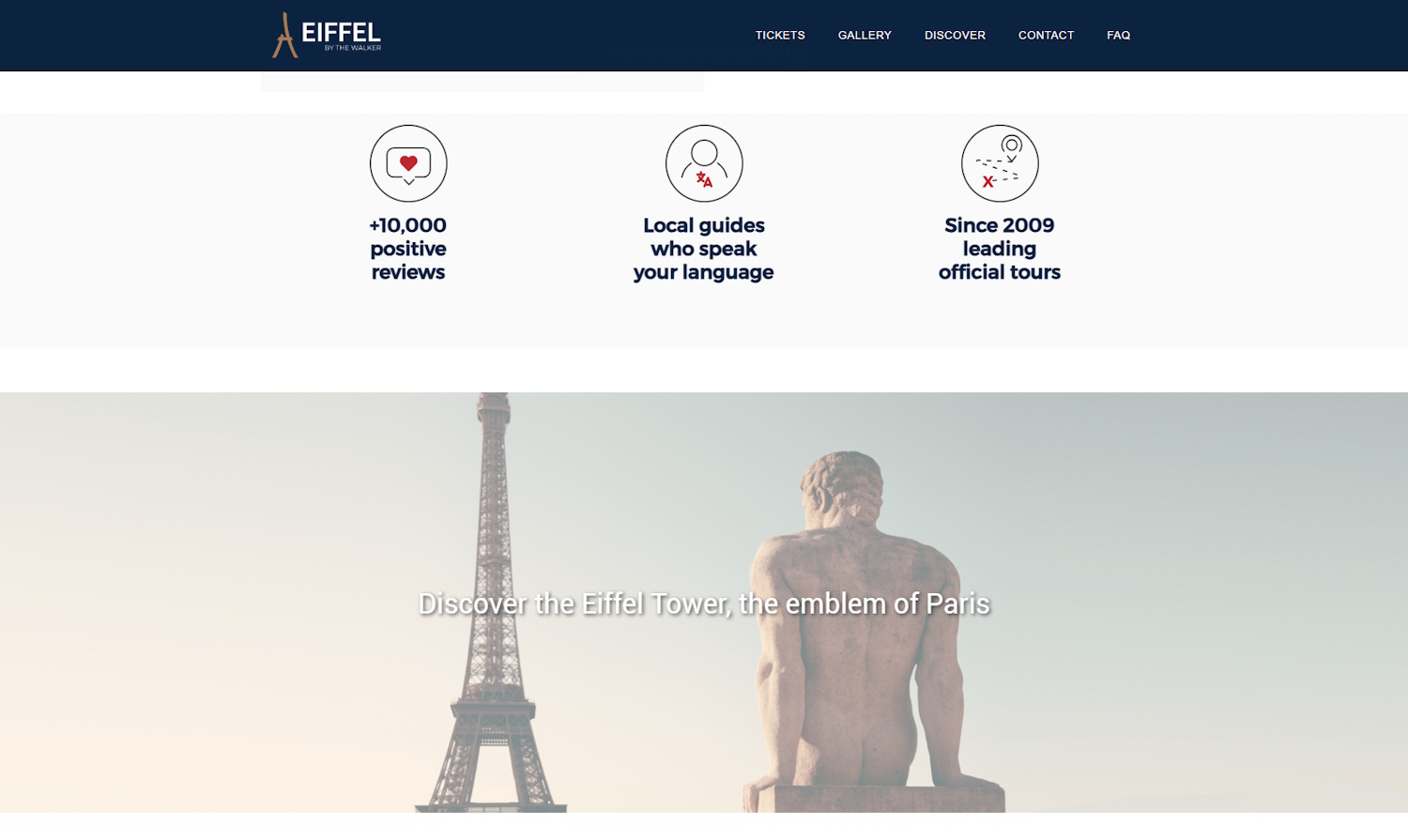 Sitio web imitador de la Torre Eiffel