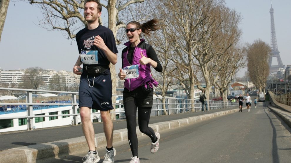 Heather and Bryan Running in Paris