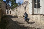 Biking in French village