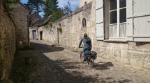 Biking in French village