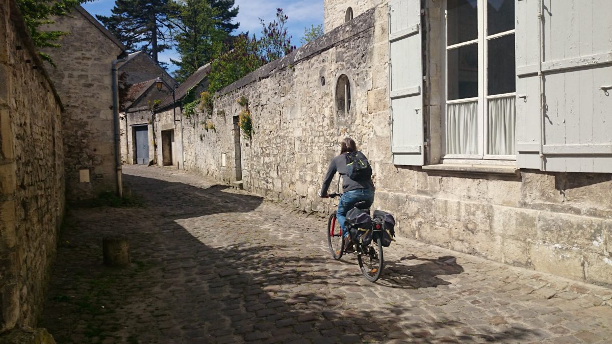 Biking in French village