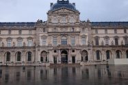 Louvre rain