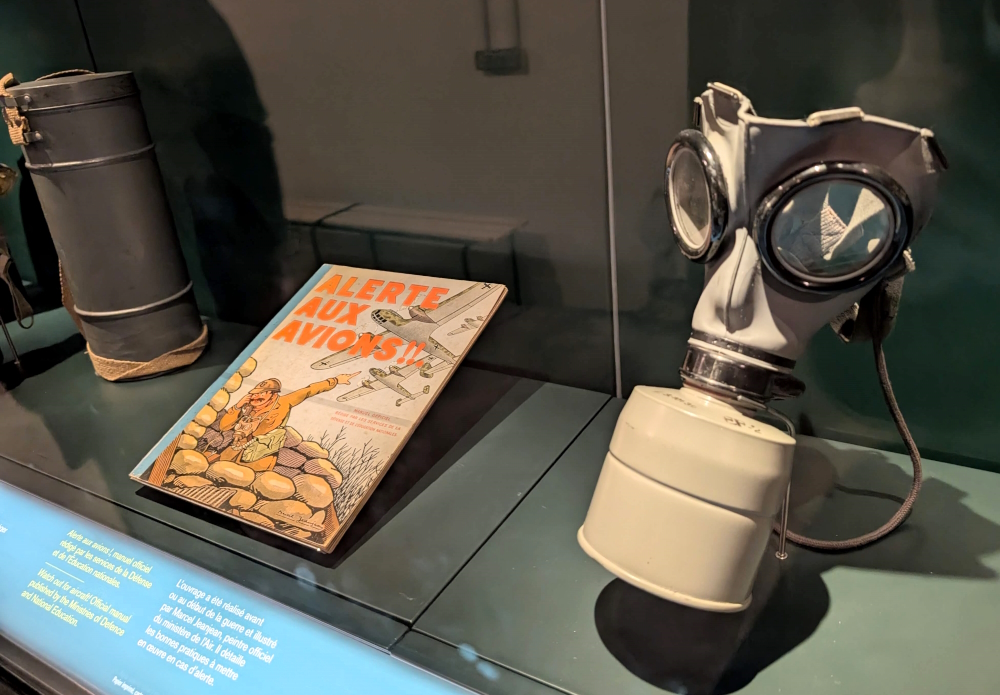 Gas mask and a booklet 