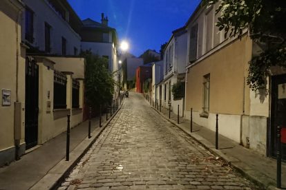 street in Paris at night