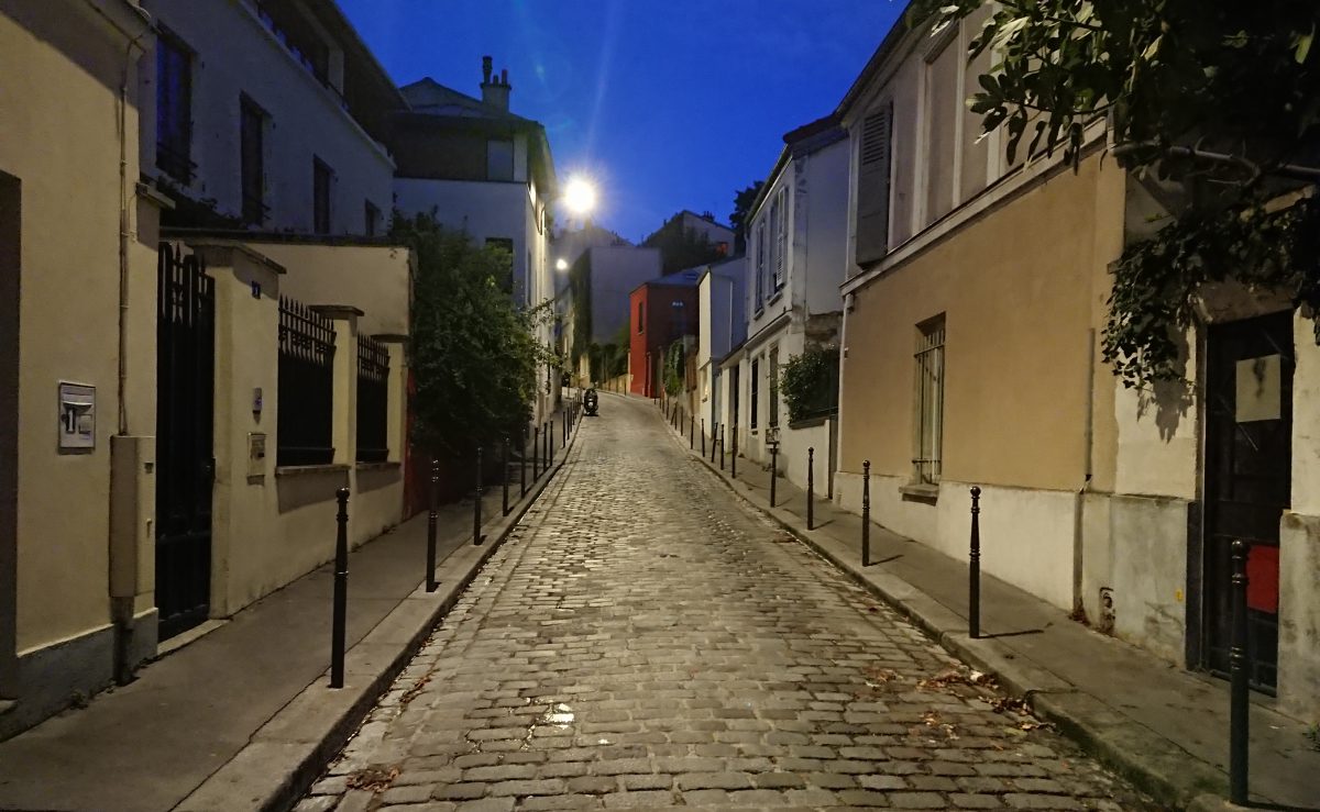 street in Paris at night