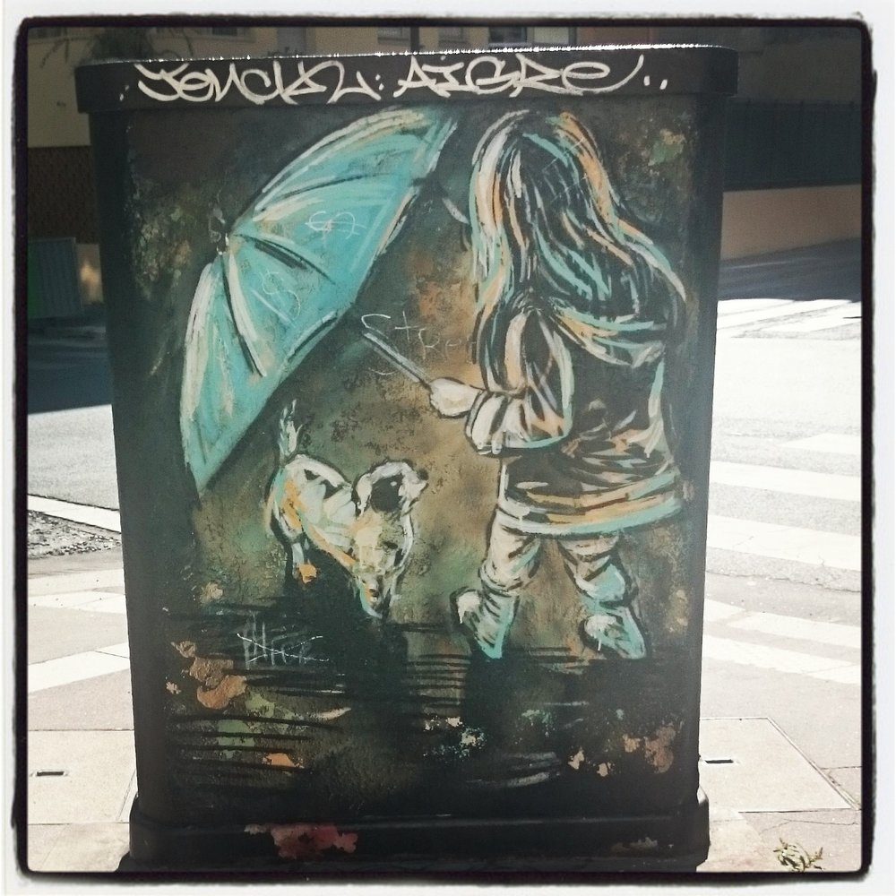 street art on electric box