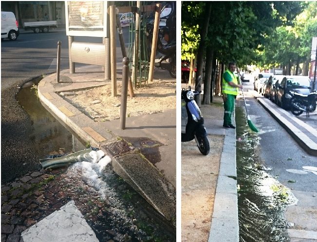 Paris street gutters