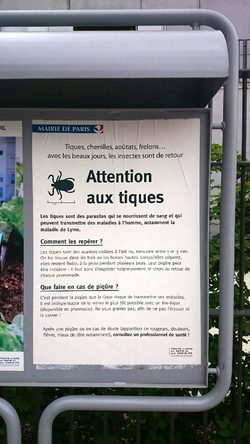 tick warning sign
