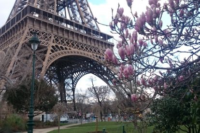 Eiffel Tower in spring
