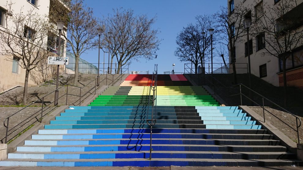 rainbow stairs
