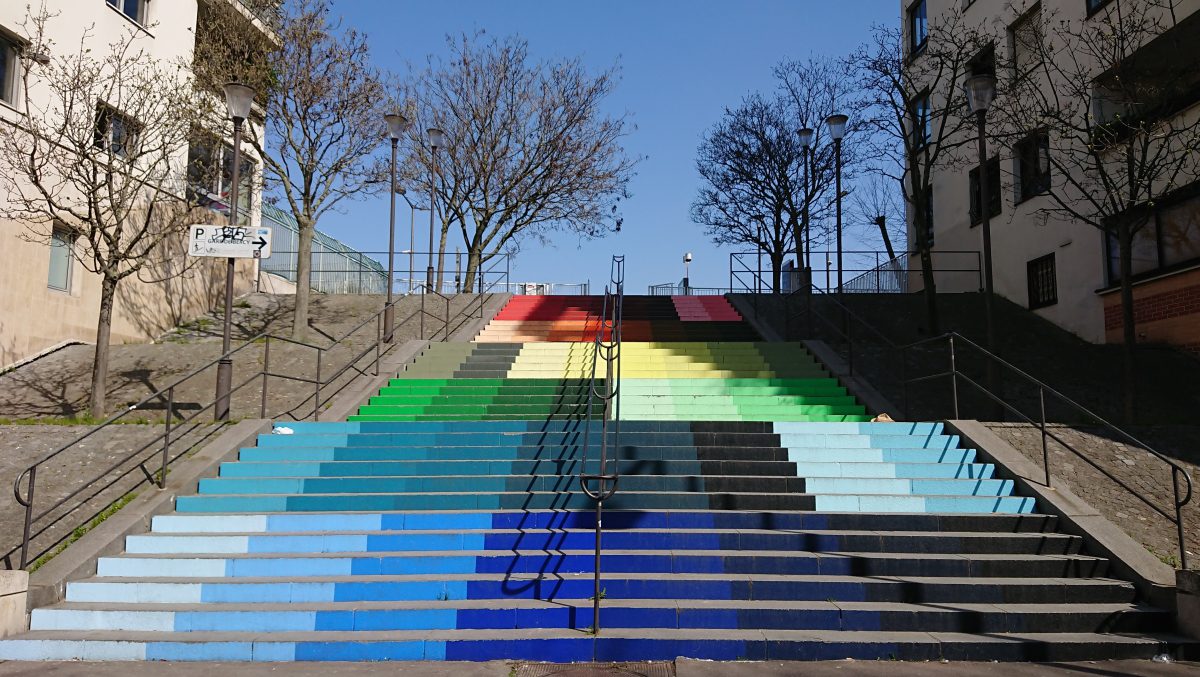 rainbow stairs
