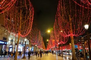 Holiday lights Champs Elysées