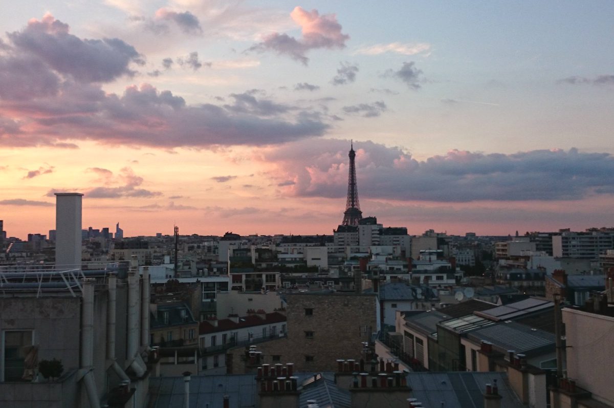 Eiffel Tower sunset