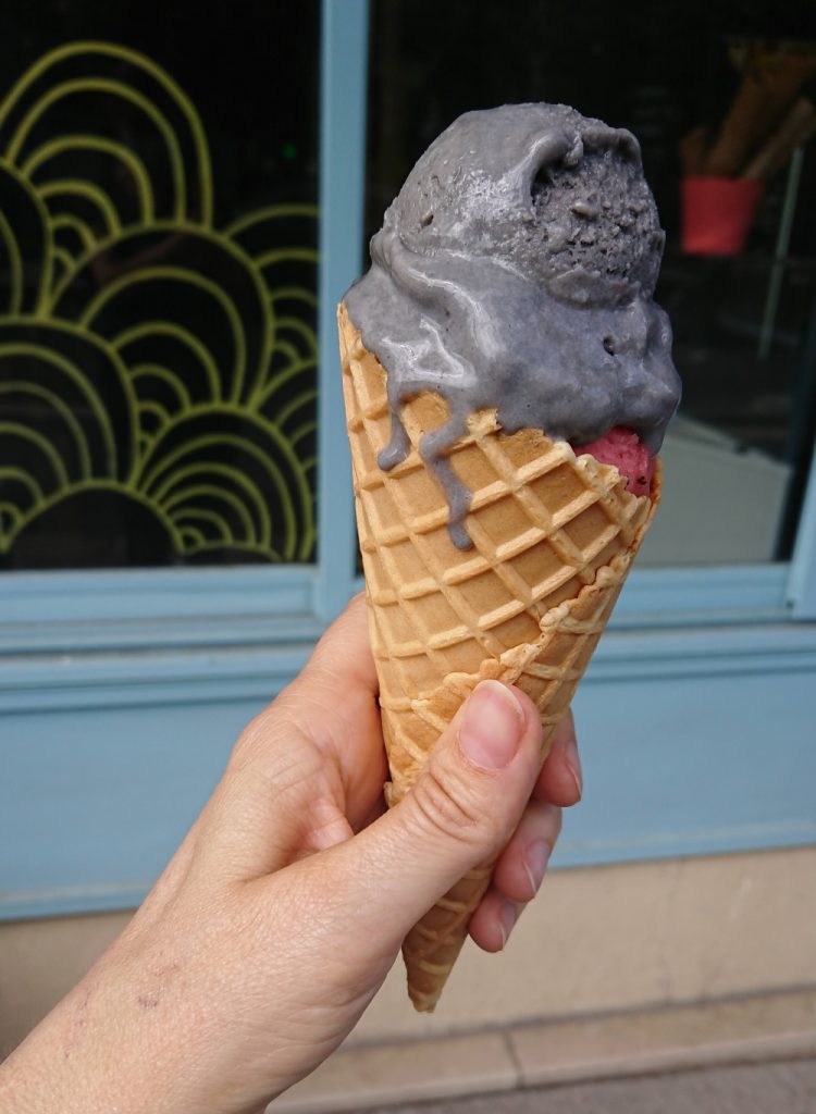 Black Sesame and Strawberry Mint