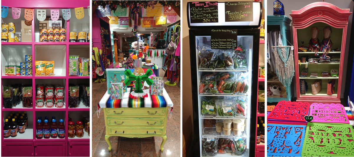 Montage of Mexican foods and gifts