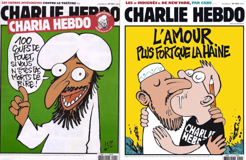 Two Charlie Hebdo covers