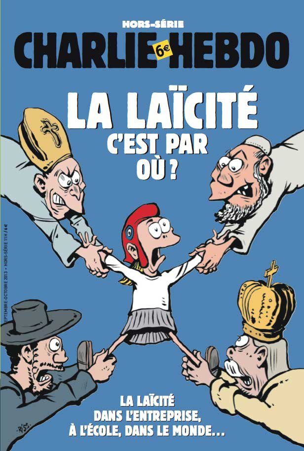 Charlie Hebdo cover, "Where's Lacïcité?"