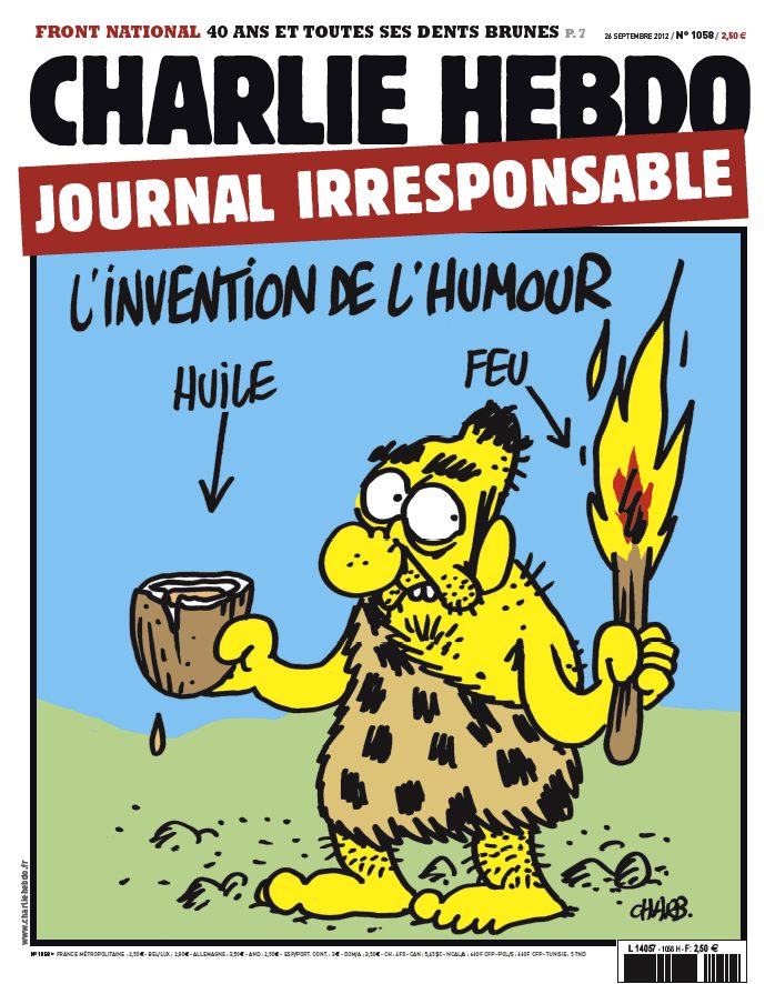 Charlie Hebdo cover "Invention of Humor"