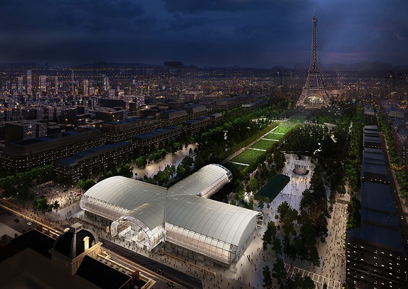 Artist rendering of the Grand Palais Ephémère