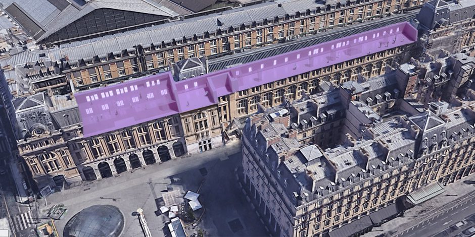 Aerial view of museum at Gare st Lazare