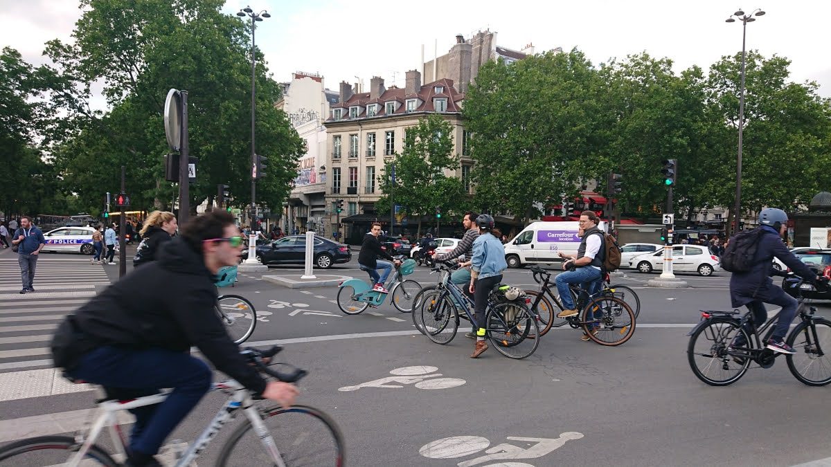 Cyclists Paris