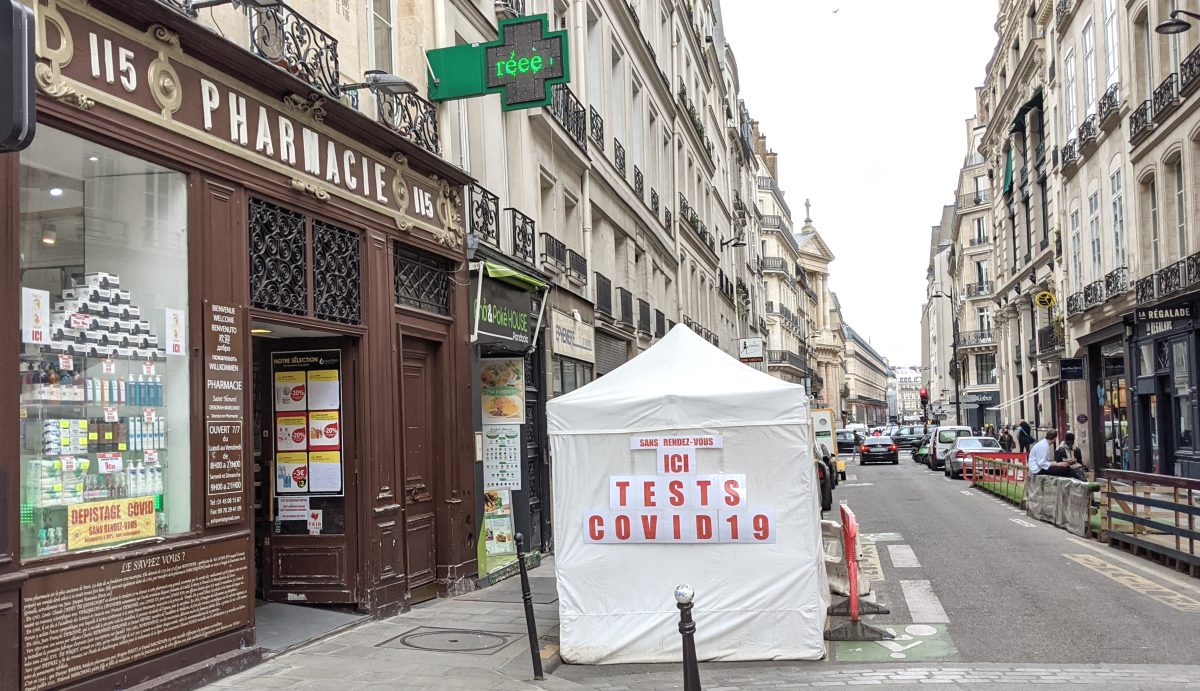 Covid Testing Tent at a Pharmacy