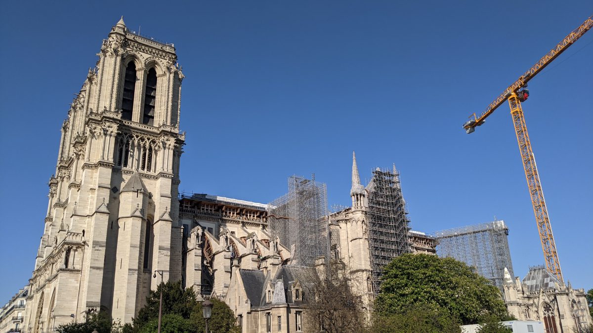 Notre Dame Cathedral under reconstruction