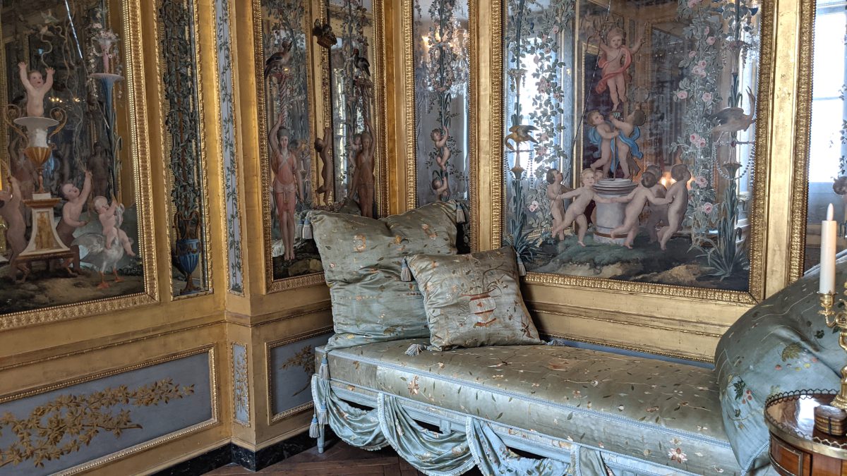 mirrored period room