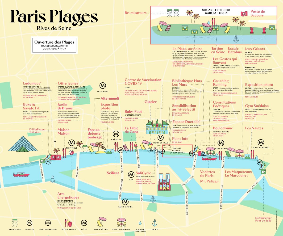 Paris Plage Map