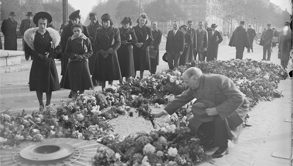 History archives photo of Nov 11, 1940 protest