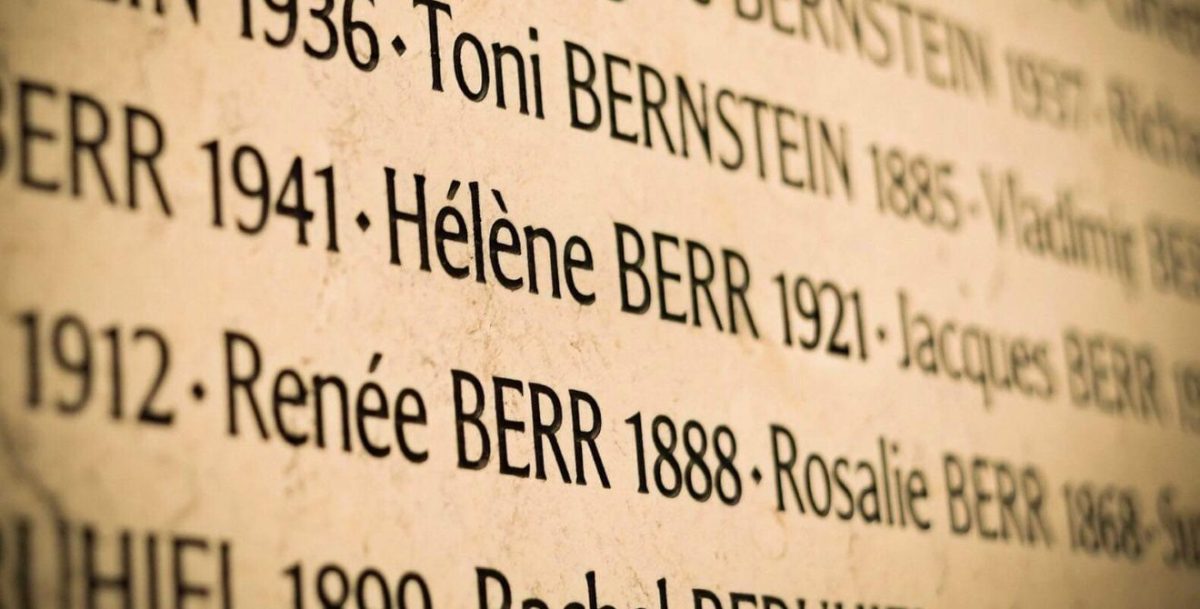 Shoah Memorial names