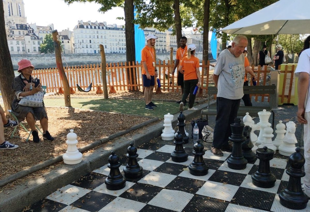 Giant chess board at Paris Plages - Rives de Seine