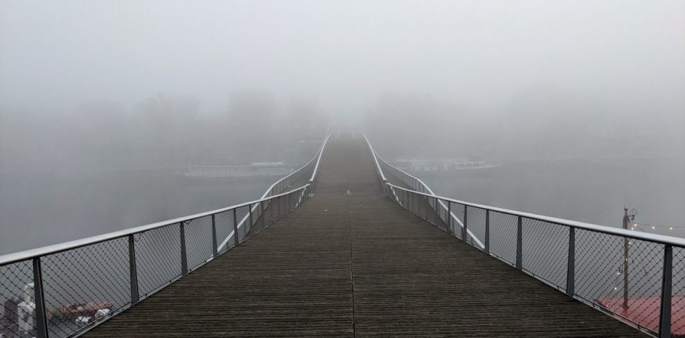foggy bridge