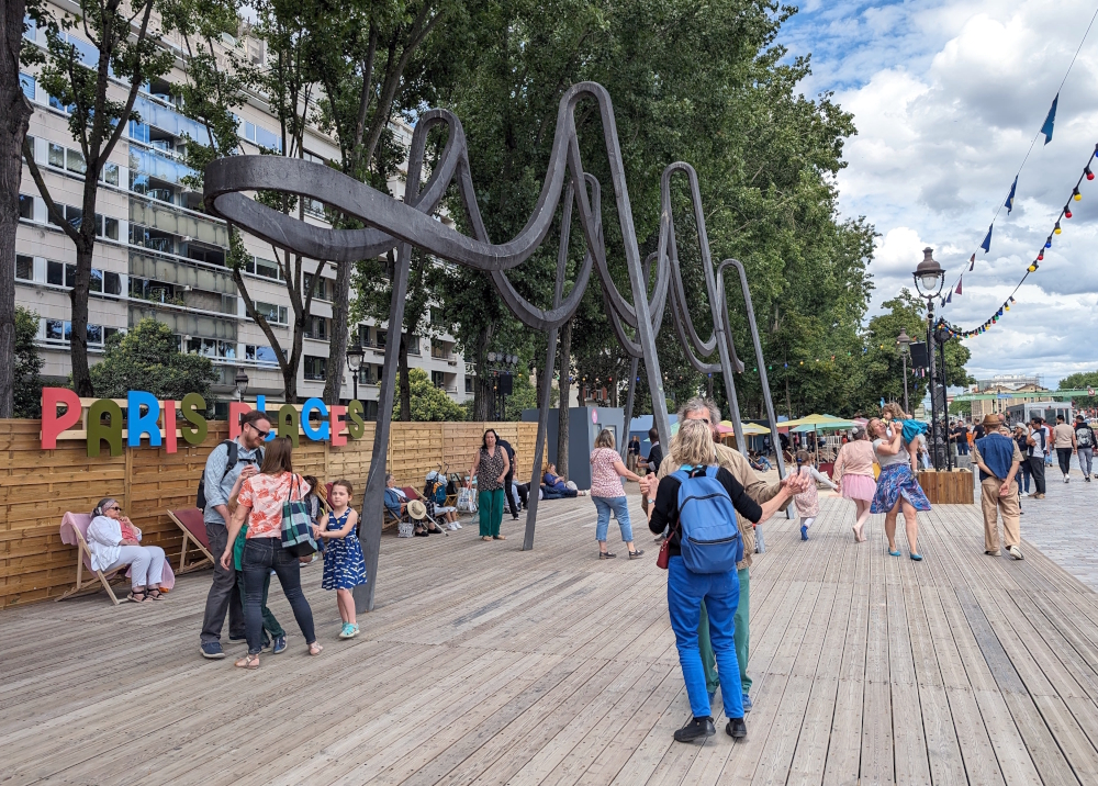 Dancing at Paris Plages Bassin de la Villette