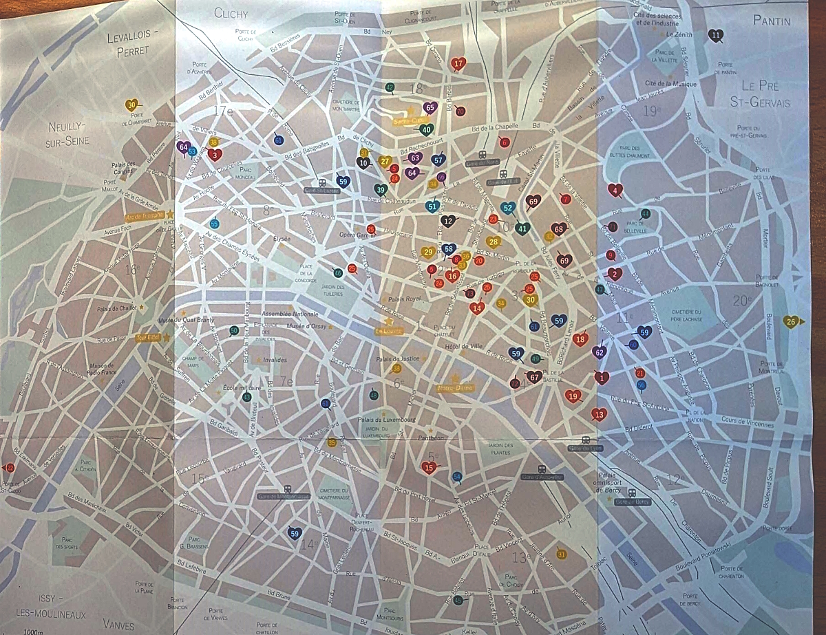 Vegan tourist map back