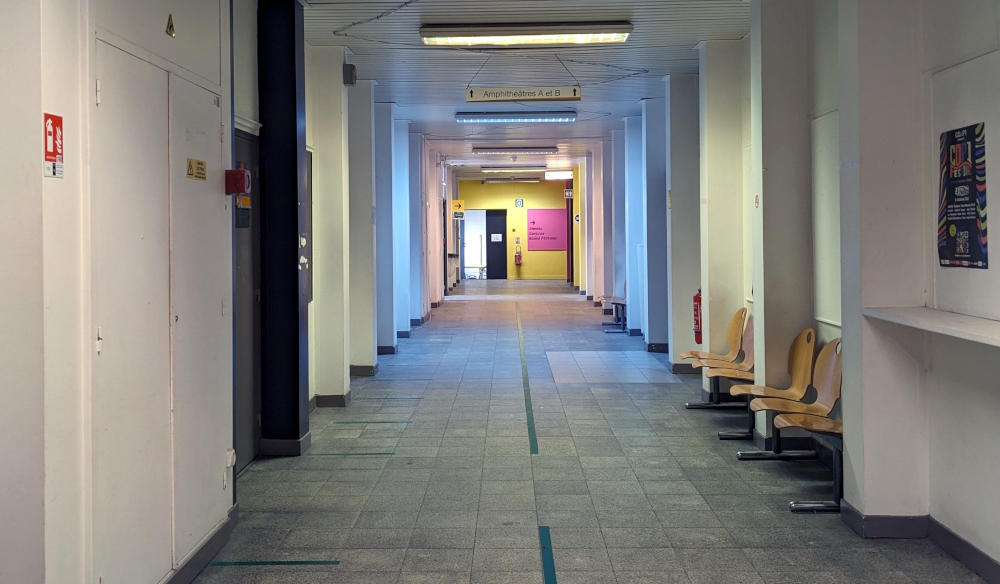 The old Sorbonne-Nouvelle university hallways