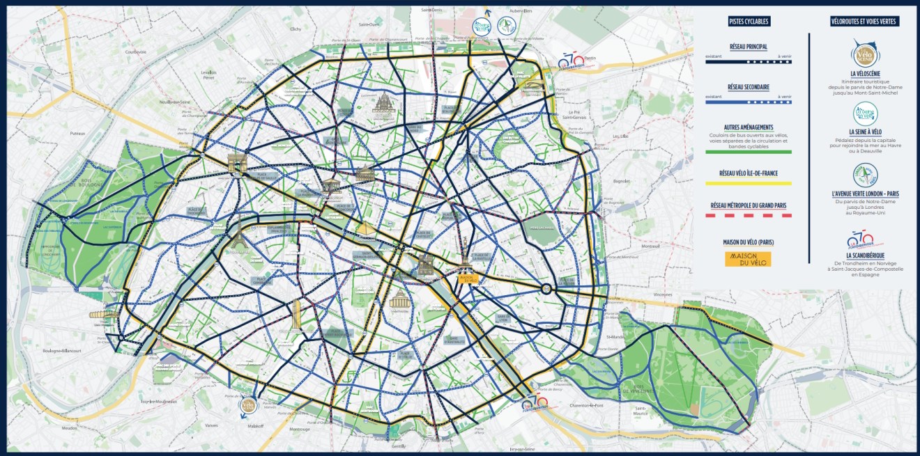 bike map paris