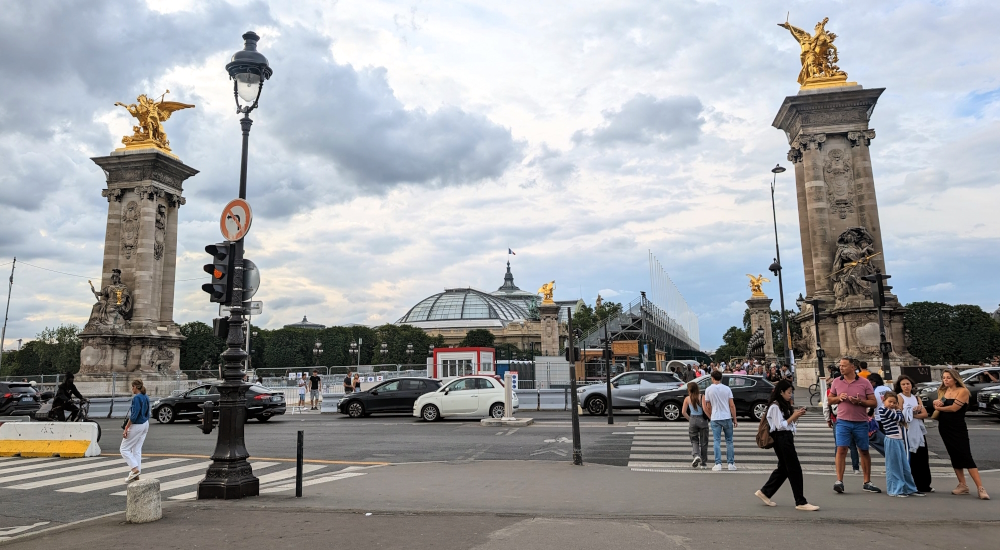 Entrance to Pont Alexandre III from the Left Bank