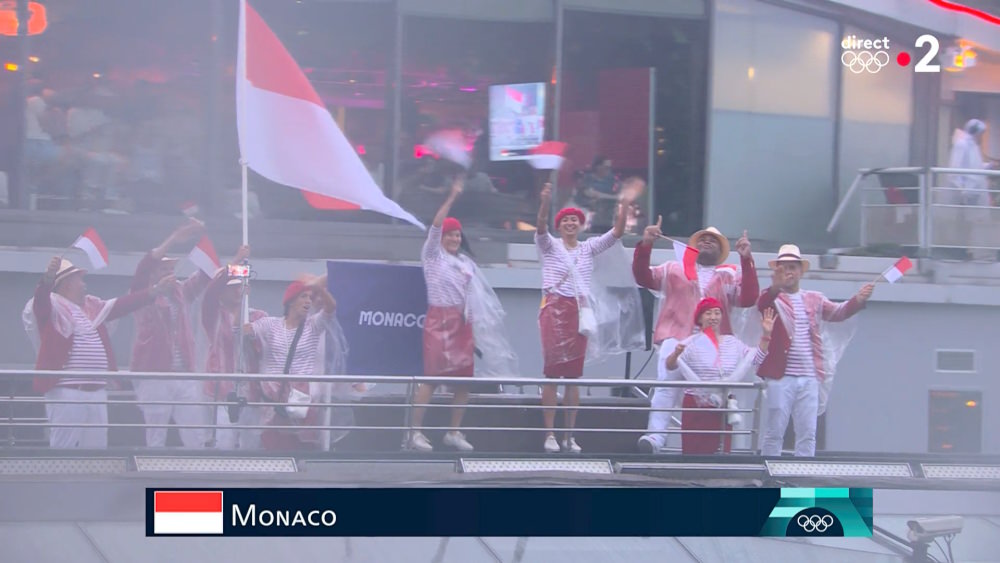 Monaco's athletes in their red berets