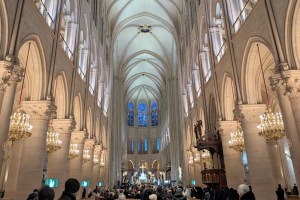 First look from the entrance of Notre Dame.