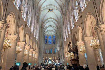 First look from the entrance of Notre Dame.