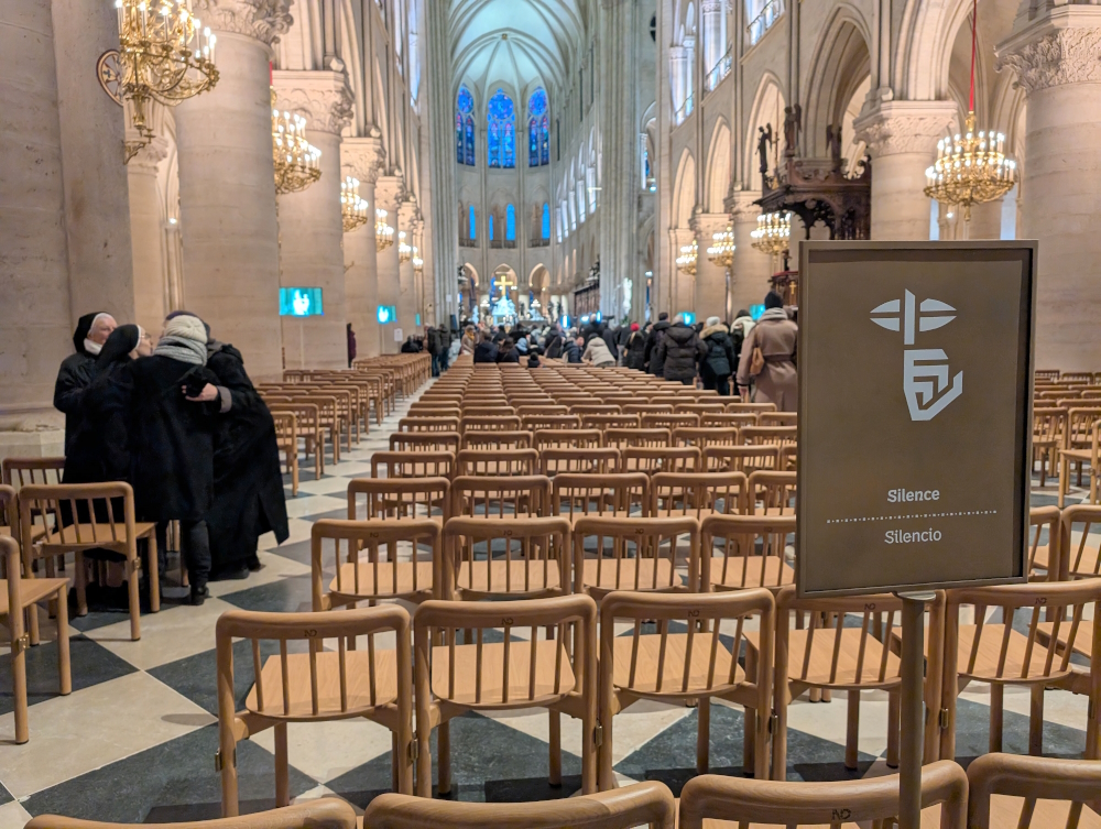 The new chairs and signage.