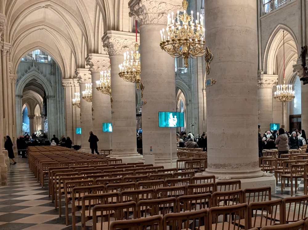 Large screens for those sitting in the back.