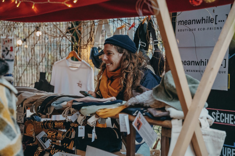 Stand at the Noël Rebelle Vegan Holiday Market