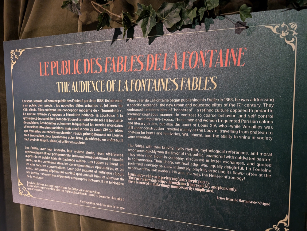 All info panels are in French and English