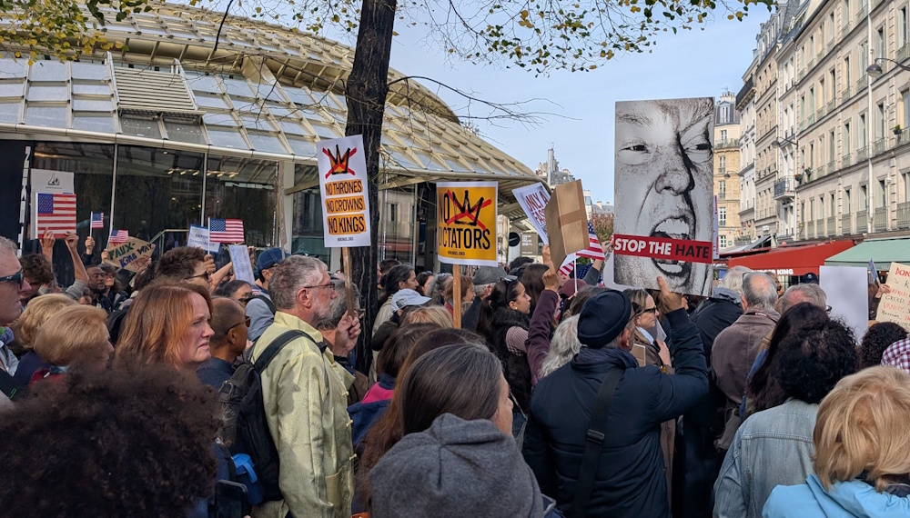 "No Kings" Demonstration at Place des Innocents, Paris