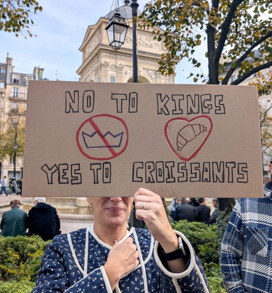 "No Kings" Demonstration at Place des Innocents, Paris
