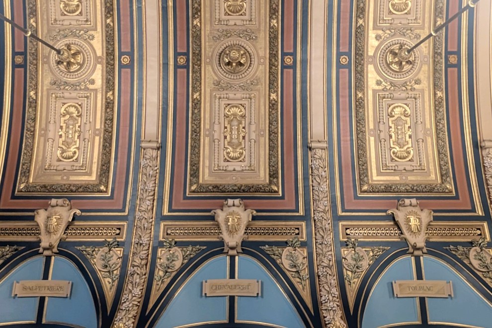 The ceiling in the Salle des Fêtes
