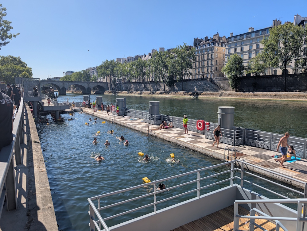 Swimming spot at Paris Plages "Bras Marie"